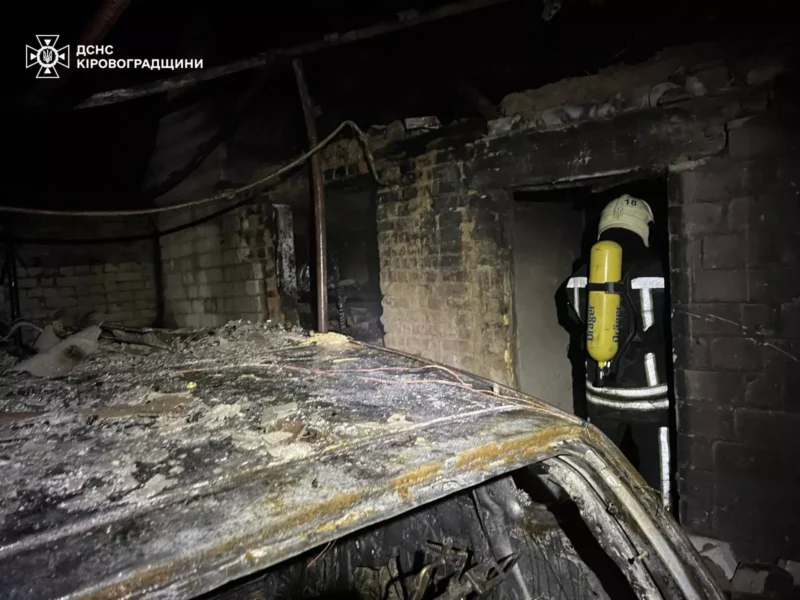 У Кропивницькому районі горів легковик