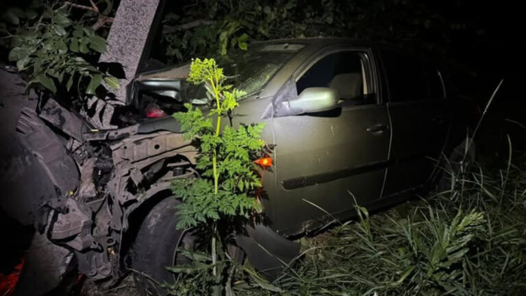 Вї'хав у стовп та травмувався водій Renault у Кропивницькому