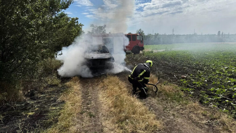 У Кропивницькому районі згоріла Toyota: травмувався чоловік