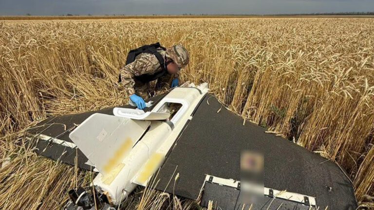 Ворожий дрон знайшли у полі на Кіровоградщині (ФОТО)